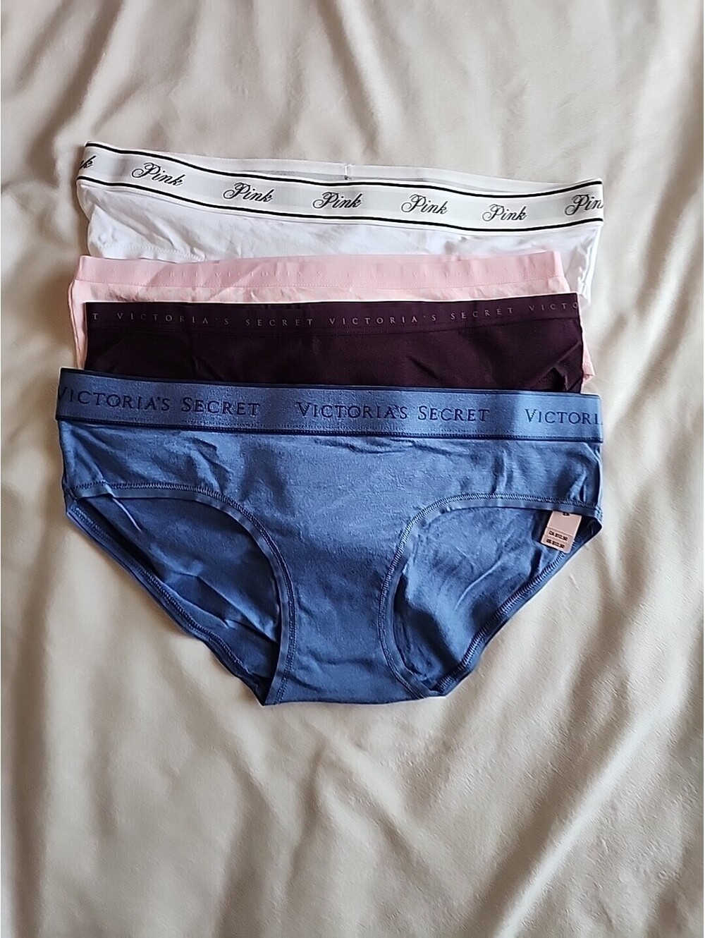 4 pairs size S/P Victoria's Secret hiphuggers vintage RN54867 CA 67359 India
